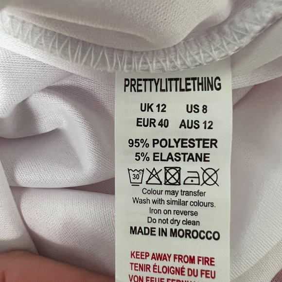 PrettyLittleThing Baby Pink Butterfly Print Ruched Bodycon Dress size 8 - Picture 12 of 16